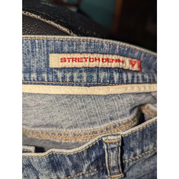 Vintage Y2K Guess jeans Low Rise Flares Embroidered Front Pockets Size 31 Womens - Picture 9 of 10